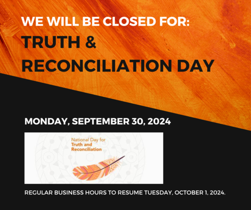 Closed for Truth and Reconciliation Day