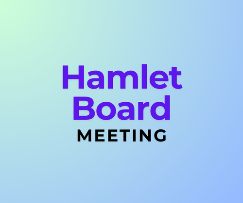 Hamlet Board Meeting - Horseshoe Bay