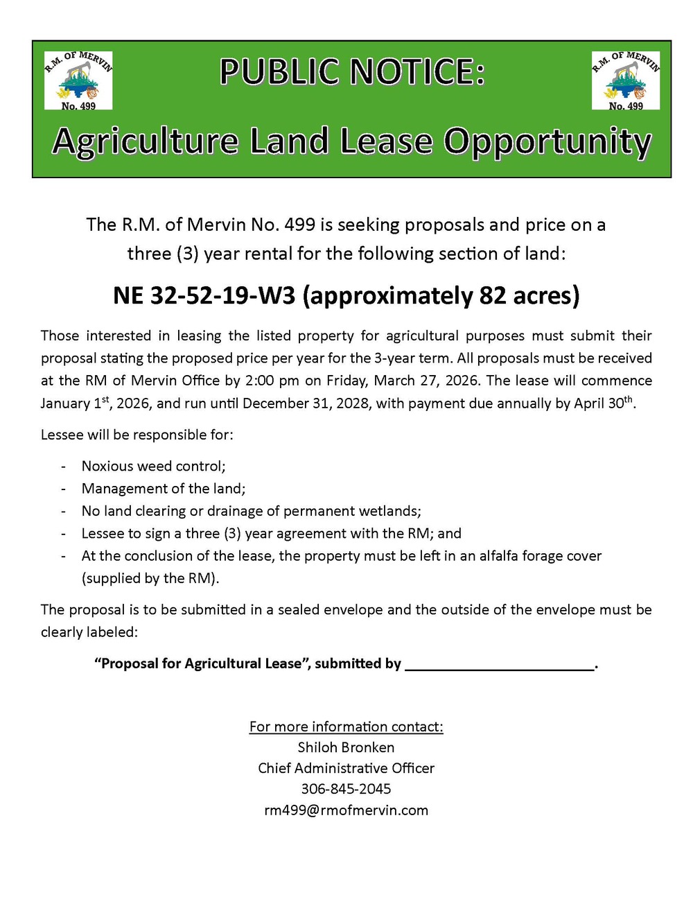 Agriculture Land Lease Opportunity