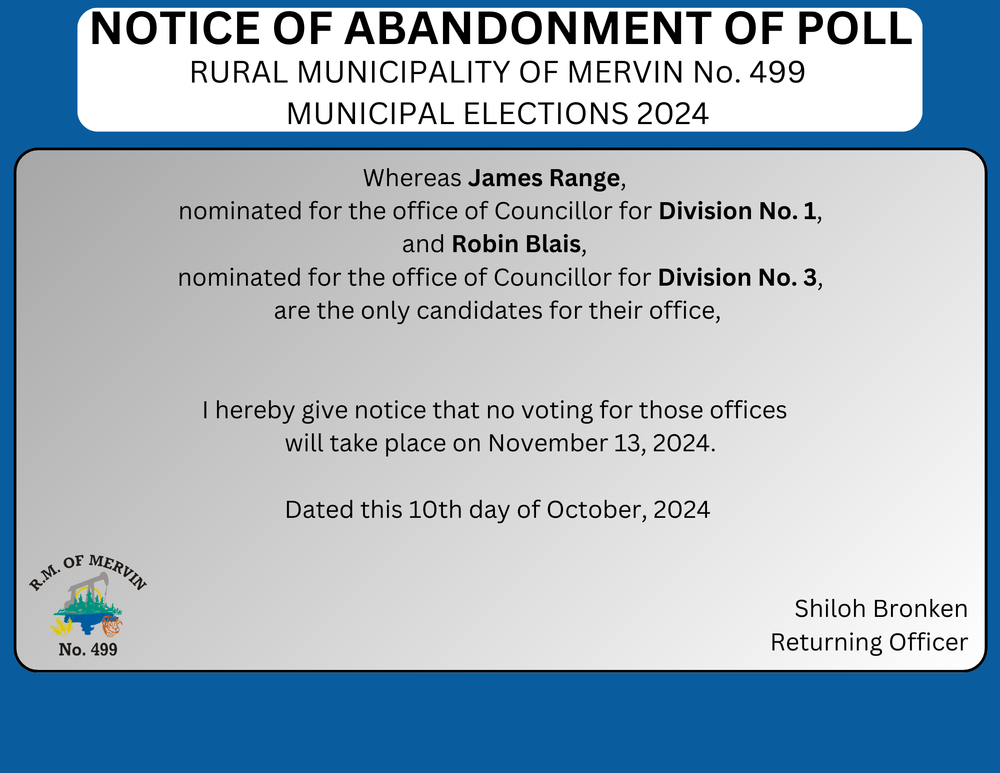 Notice of Abandonment of Polls