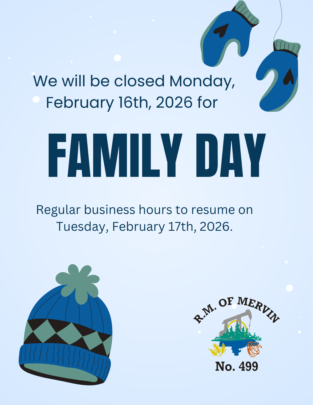 Closed for Family Day - February 16th
