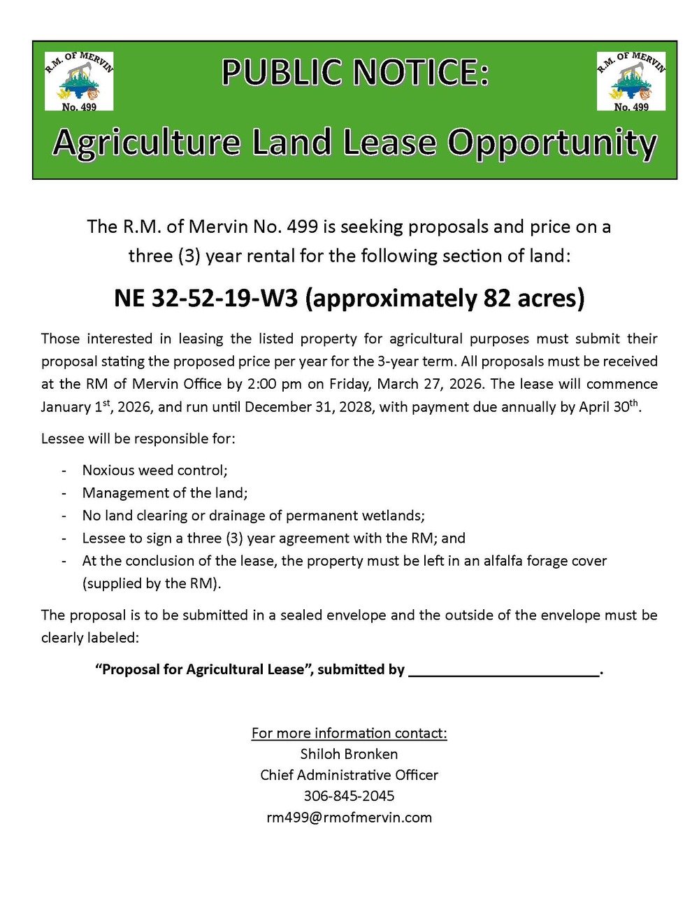 Agriculture Land Lease Opportunity