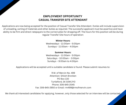 Casual Transfer Site Attendant Position